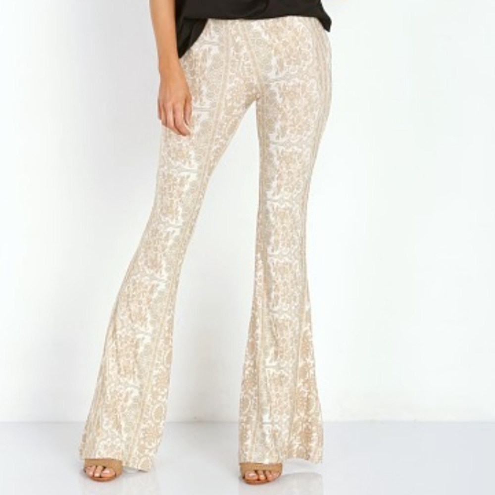 Novella Royale Cream Flare Pants